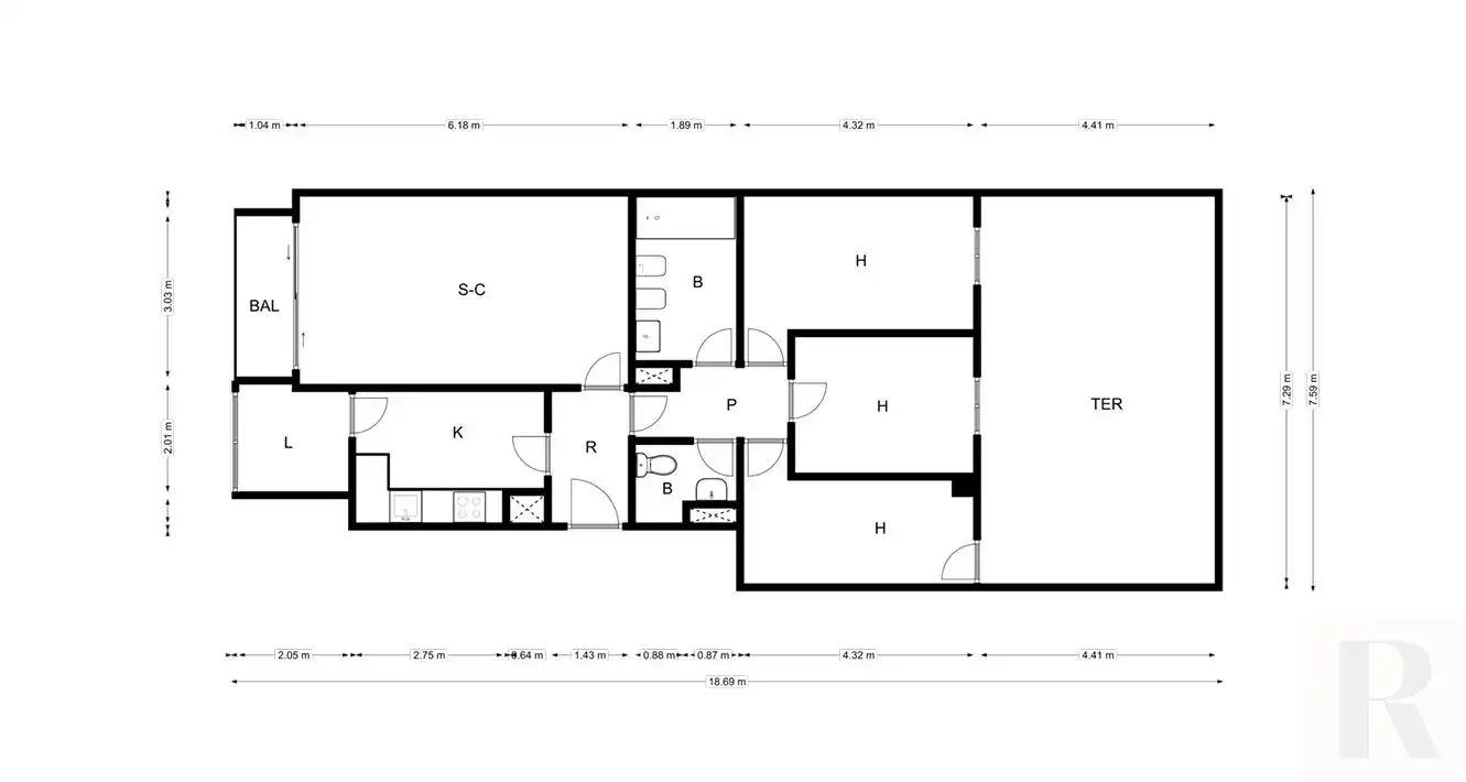 Piso en venta en Sabadell con Calefacción y Terraza