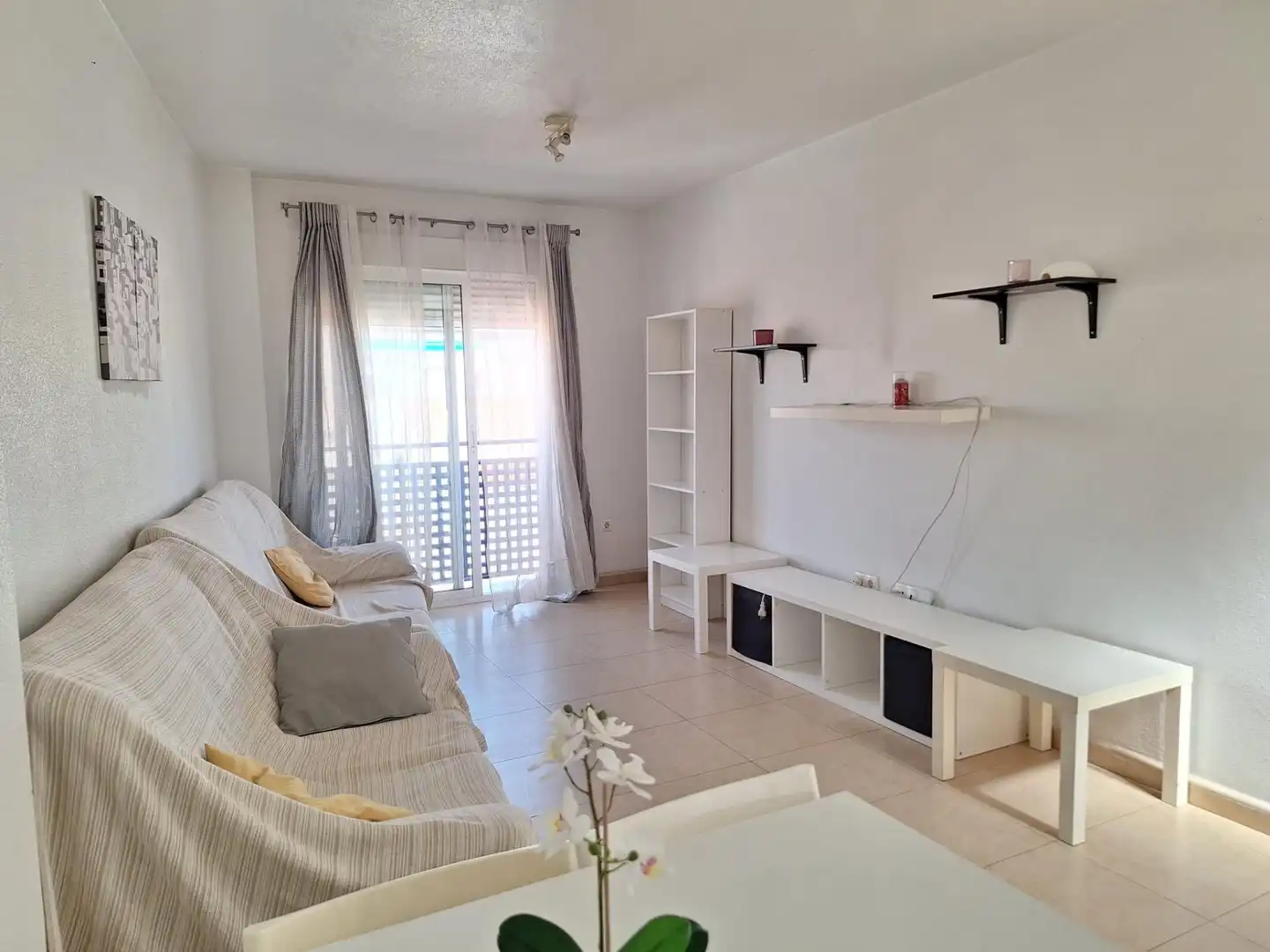 Sala d'estar de Àtic de lloguer en Murcia amb Aire condicionat, Calefacció i Terrassa