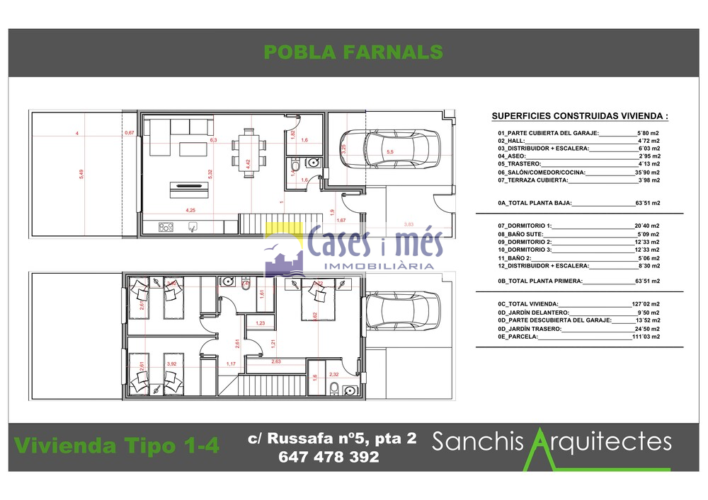 Casa adosada en venda en La Pobla de Farnals