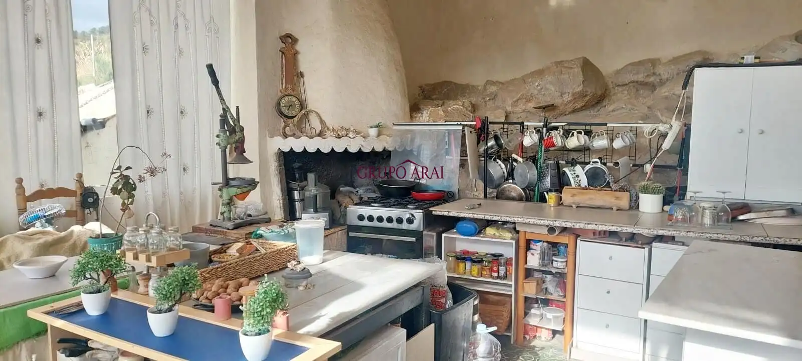 Cocina de Finca rústica en venta en Busot con Trastero y Piscina