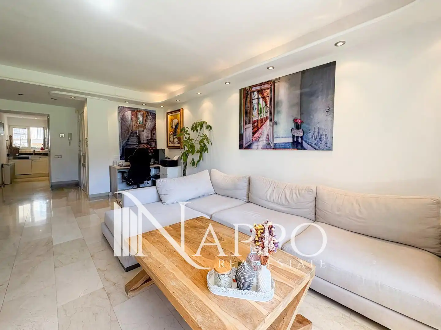 Wohnzimmer von Wohnung zur Miete in Calvià mit Klimaanlage, Heizung und Terrasse