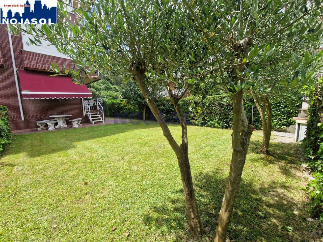 Jardí de Apartament de lloguer en Noja amb Calefacció, Jardí privat i Terrassa