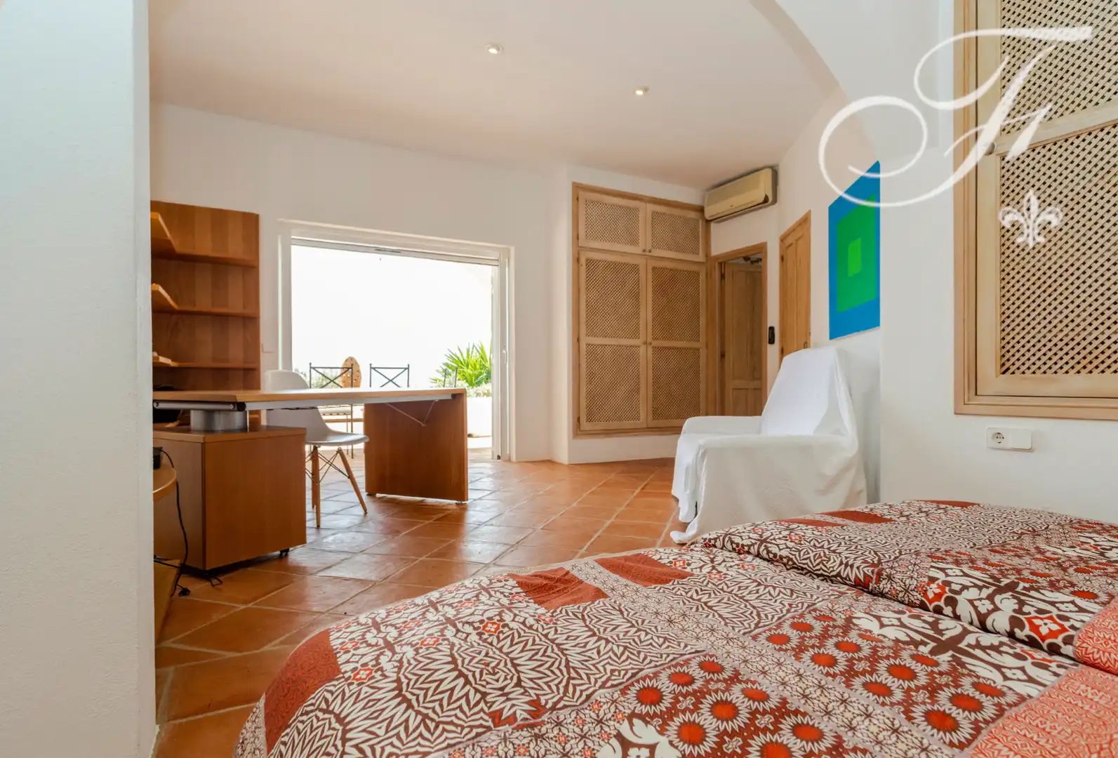 Habitación de Casa adosada en venta en Santa Eulària des Riu con Aire acondicionado, Jardín privado y Terraza