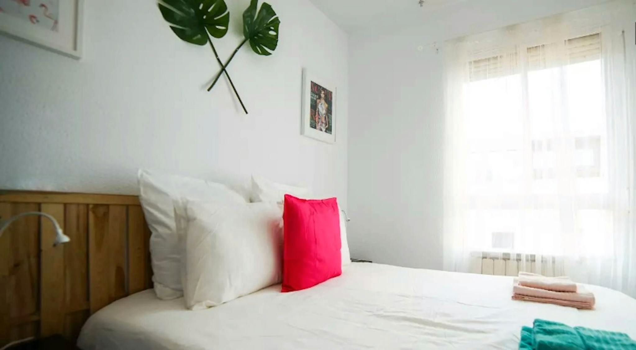 Bedroom of Flat to rent in  Madrid Capital  with Heating, Furnished and Washing machine