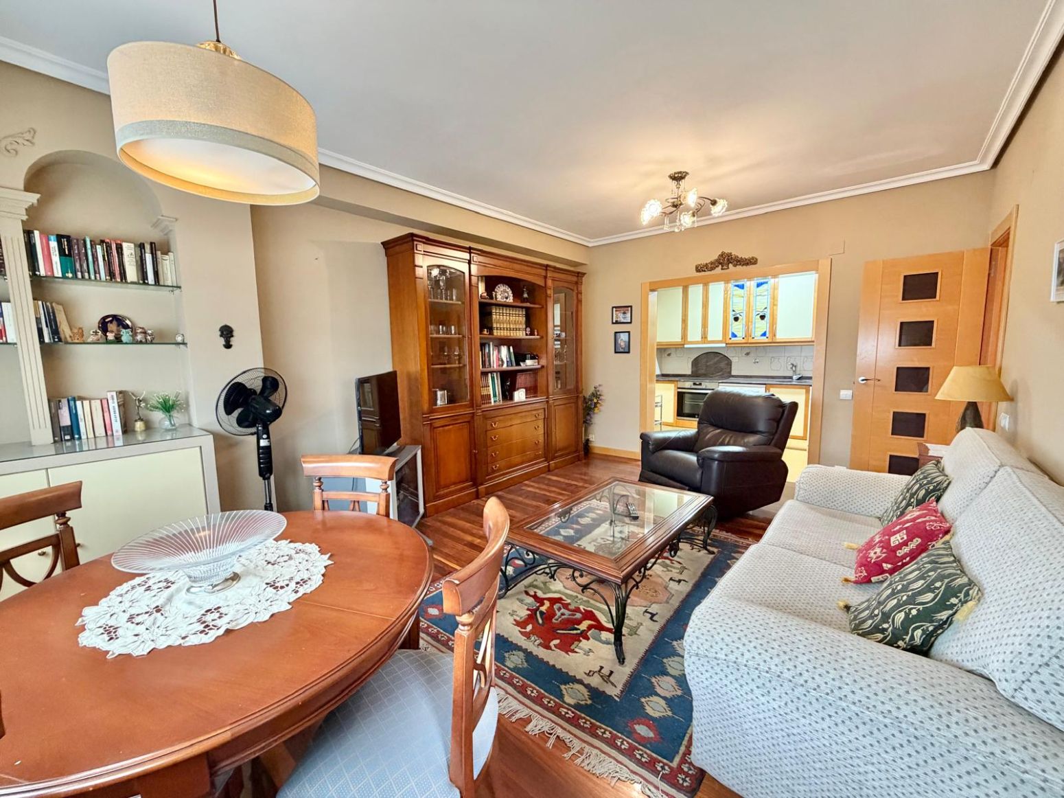 Living room of Flat to rent in  Logroño  with Heating, Terrace and Furnished