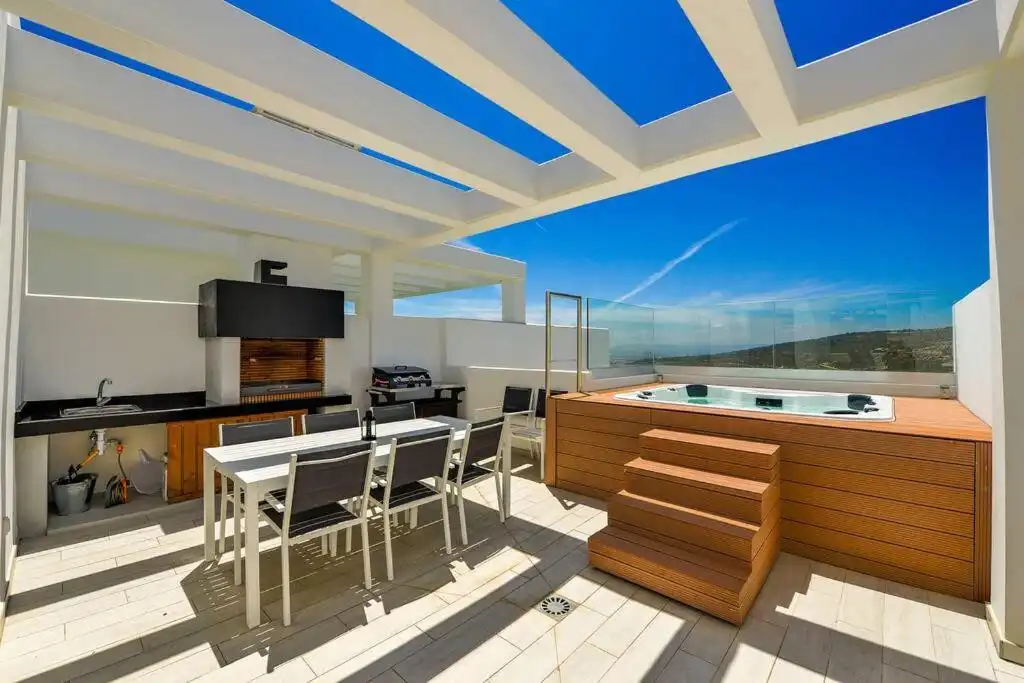 Terrace of Detached homes for sale in Manilva  with Air Conditioner, Private garden and Terrace