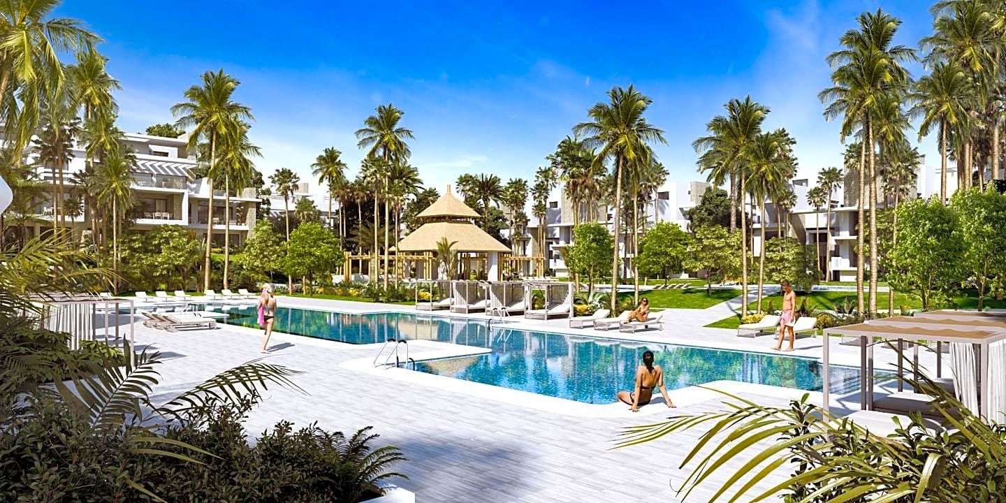 Swimming pool of Attic for sale in Estepona  with Air Conditioner, Private garden and Terrace