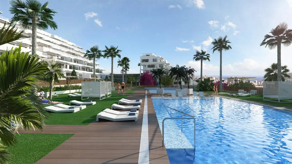 Piscina de Pis en venda en Finestrat amb Aire condicionat, Terrassa i Piscina comunitària