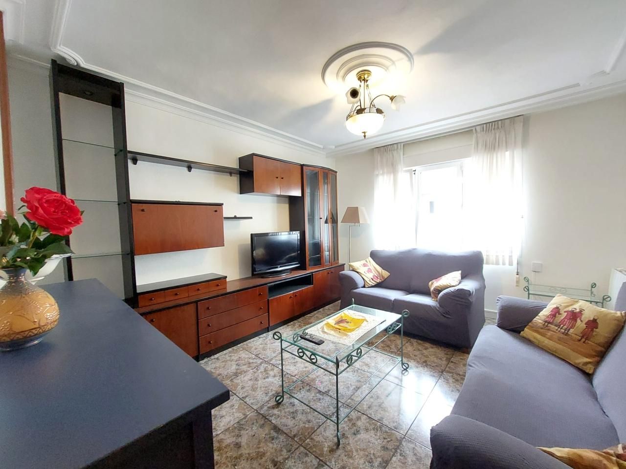 Living room of Flat for sale in Gijón   with Heating and Furnished