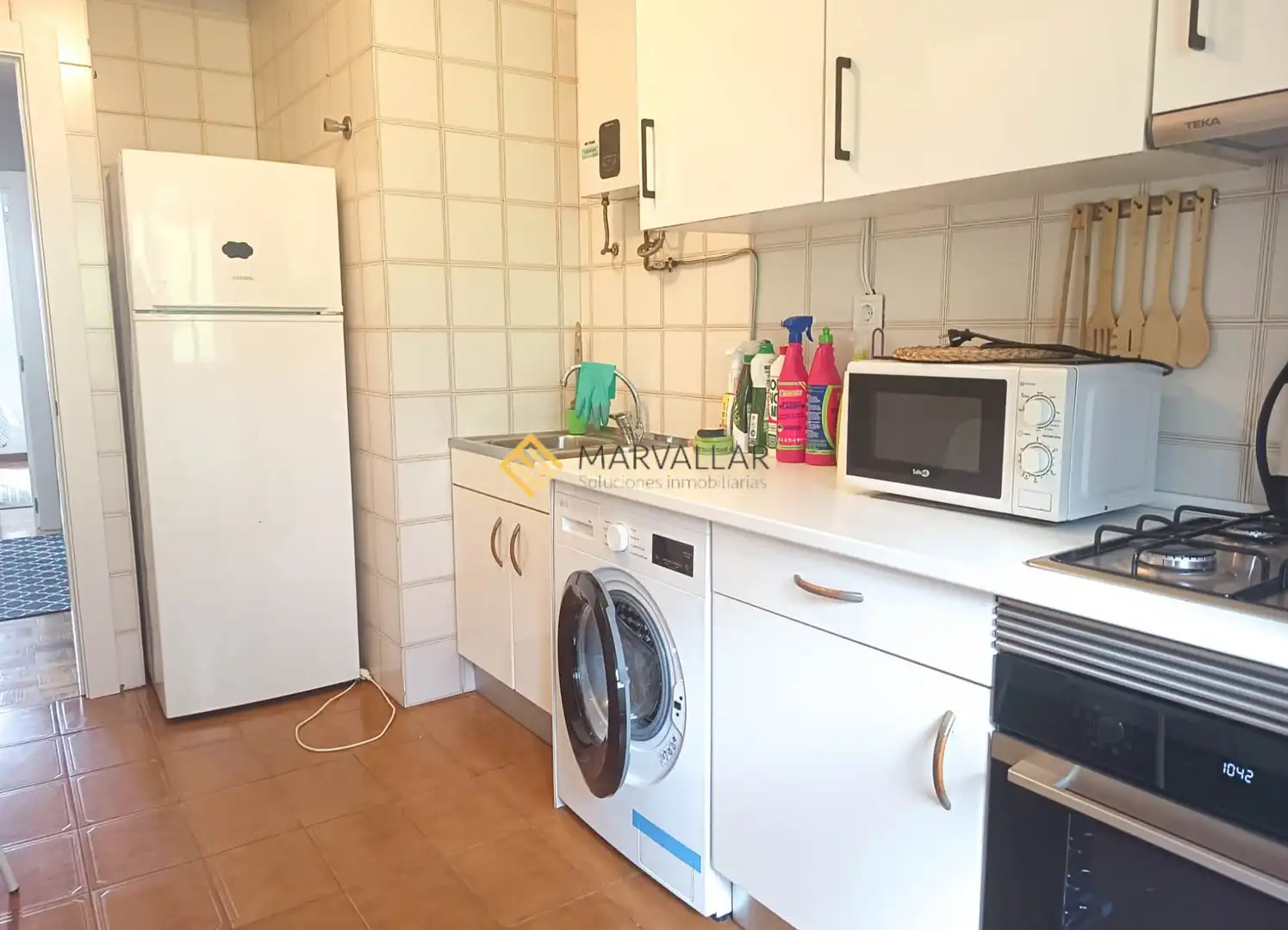 Cocina de Piso de alquiler en Santander con Calefacción