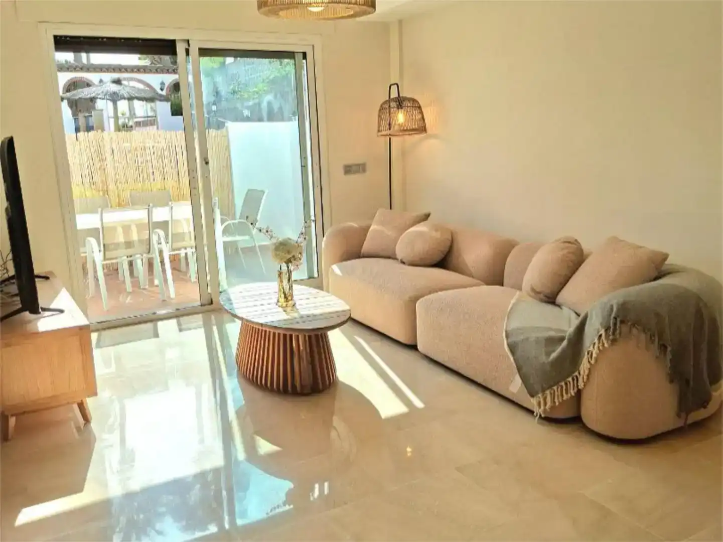 Living room of Flat for sale in Manilva  with Air Conditioner and Swimming Pool