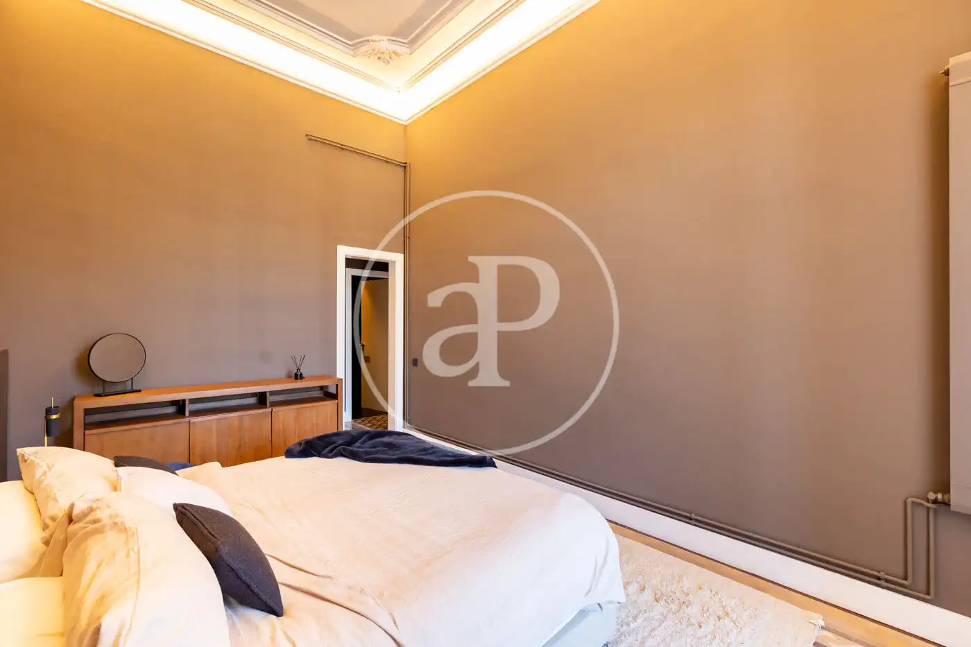 Schlafzimmer von Wohnung zur Miete in Barcelona mit Klimaanlage, Heizung und Möbliert