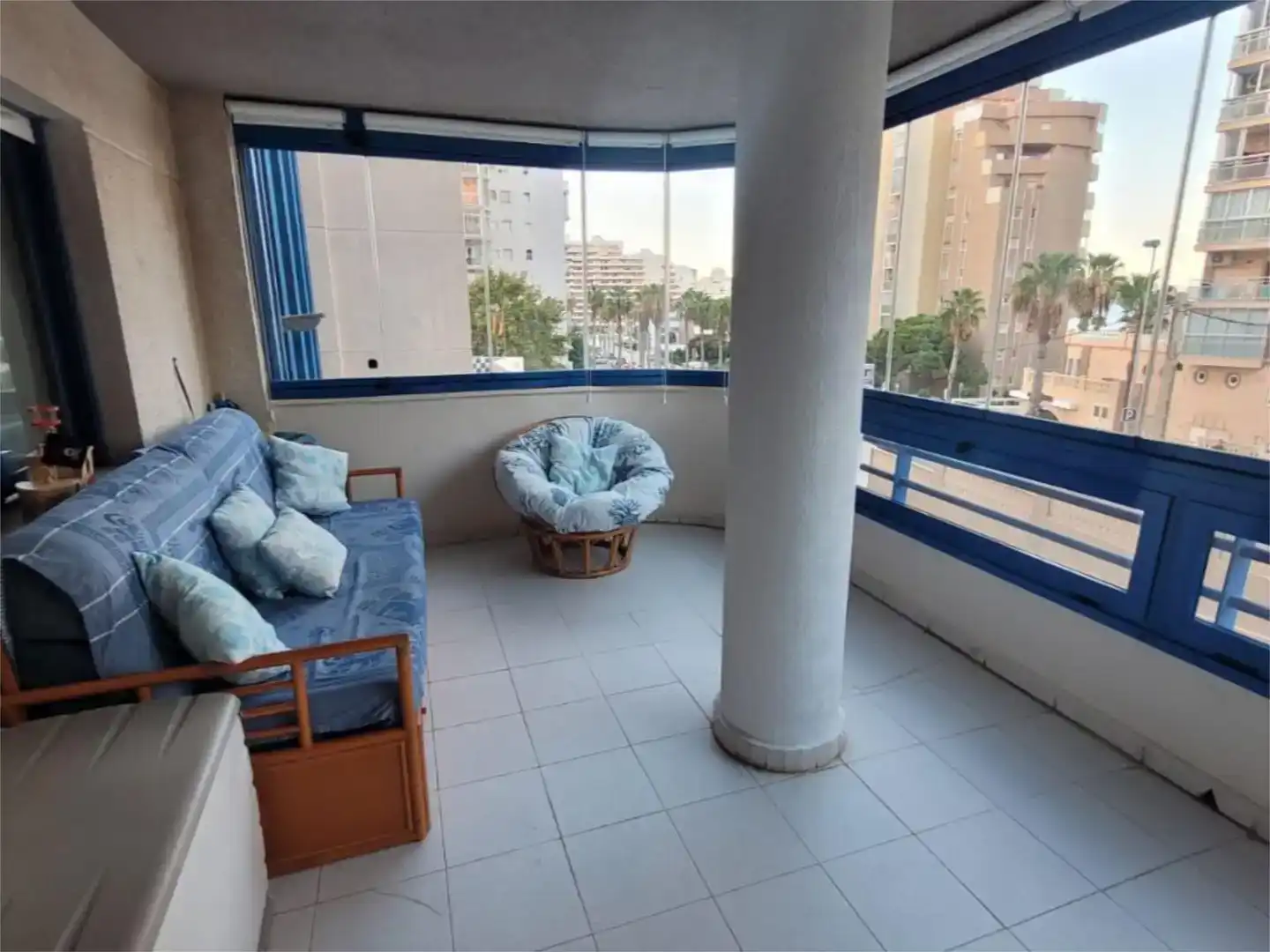Terrasse von Wohnung zur Miete in Calpe / Calp mit Klimaanlage, Schwimmbad und Möbliert