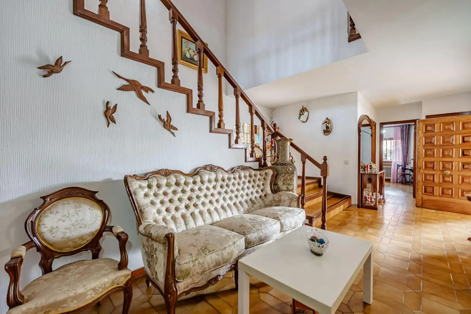 Living room of Houses for sale in Madrid  with Heating, Private garden and Terrace