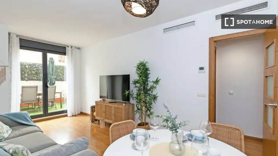 Wohnzimmer von Wohnung zur Miete in Valencia mit Klimaanlage, Heizung und Möbliert