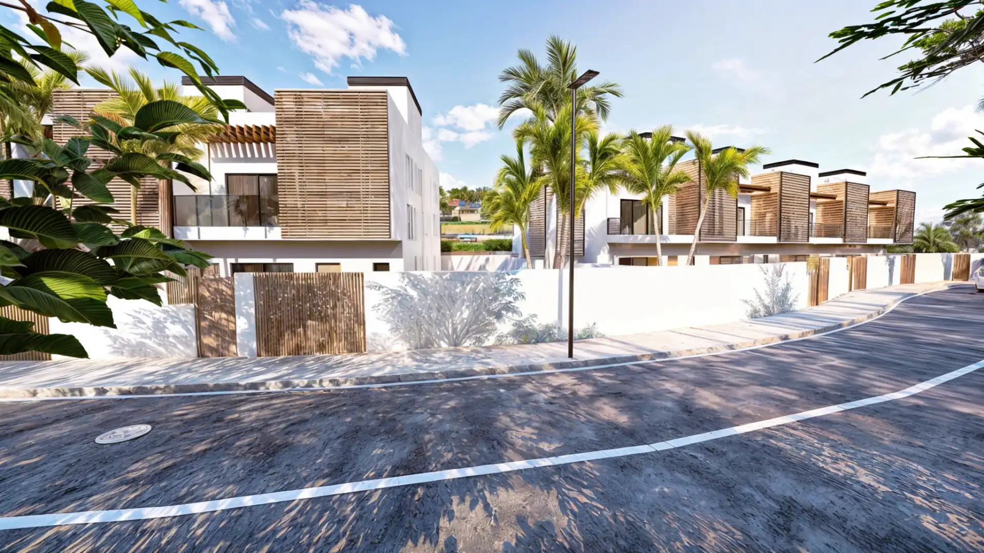 Vista exterior de Casa adosada en venta en Estepona con Aire acondicionado, Jardín privado y Terraza