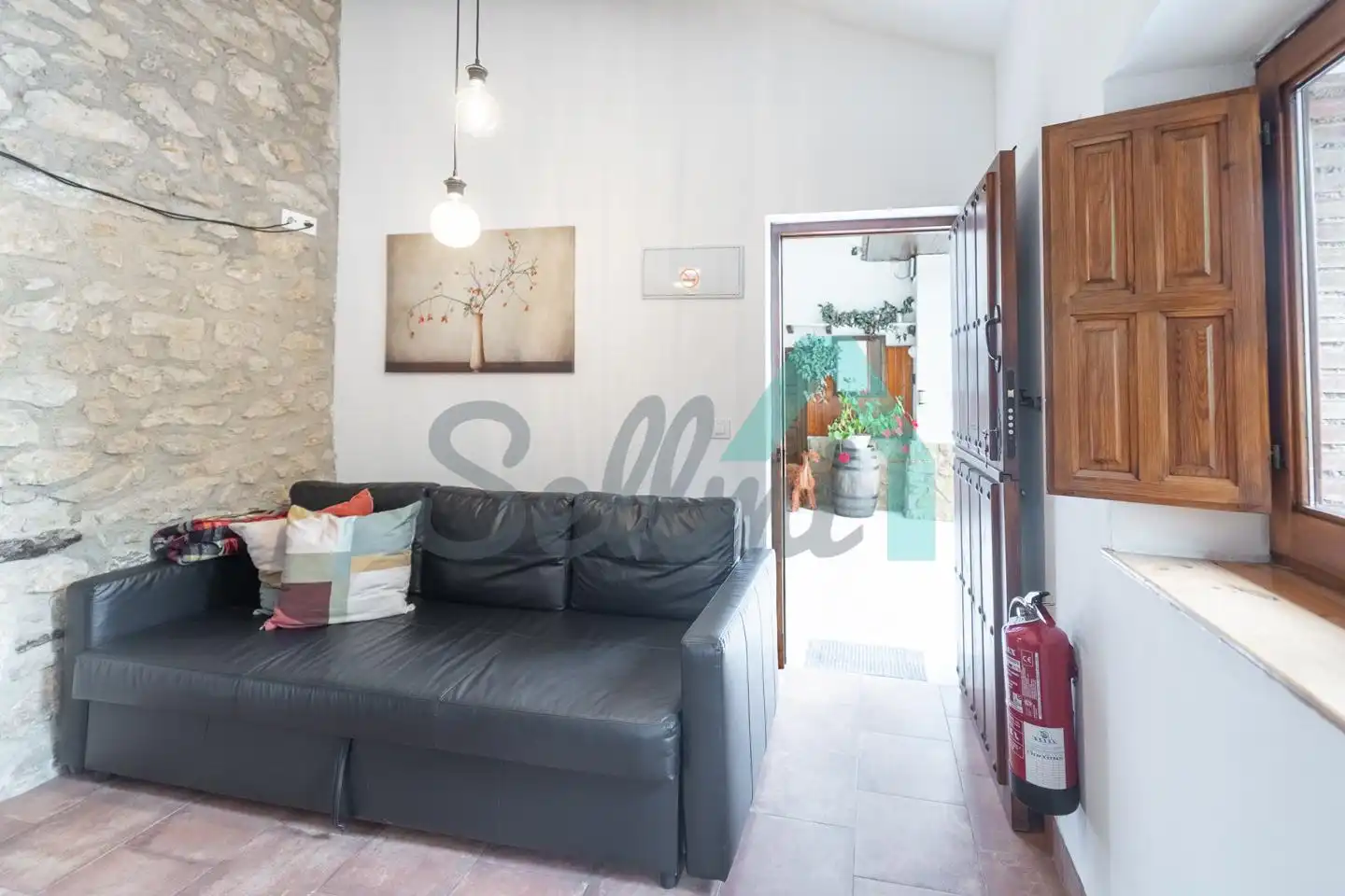 Sala de estar de Casa adosada de alquiler en Oviedo  con Jardín privado, Parquet y Terraza