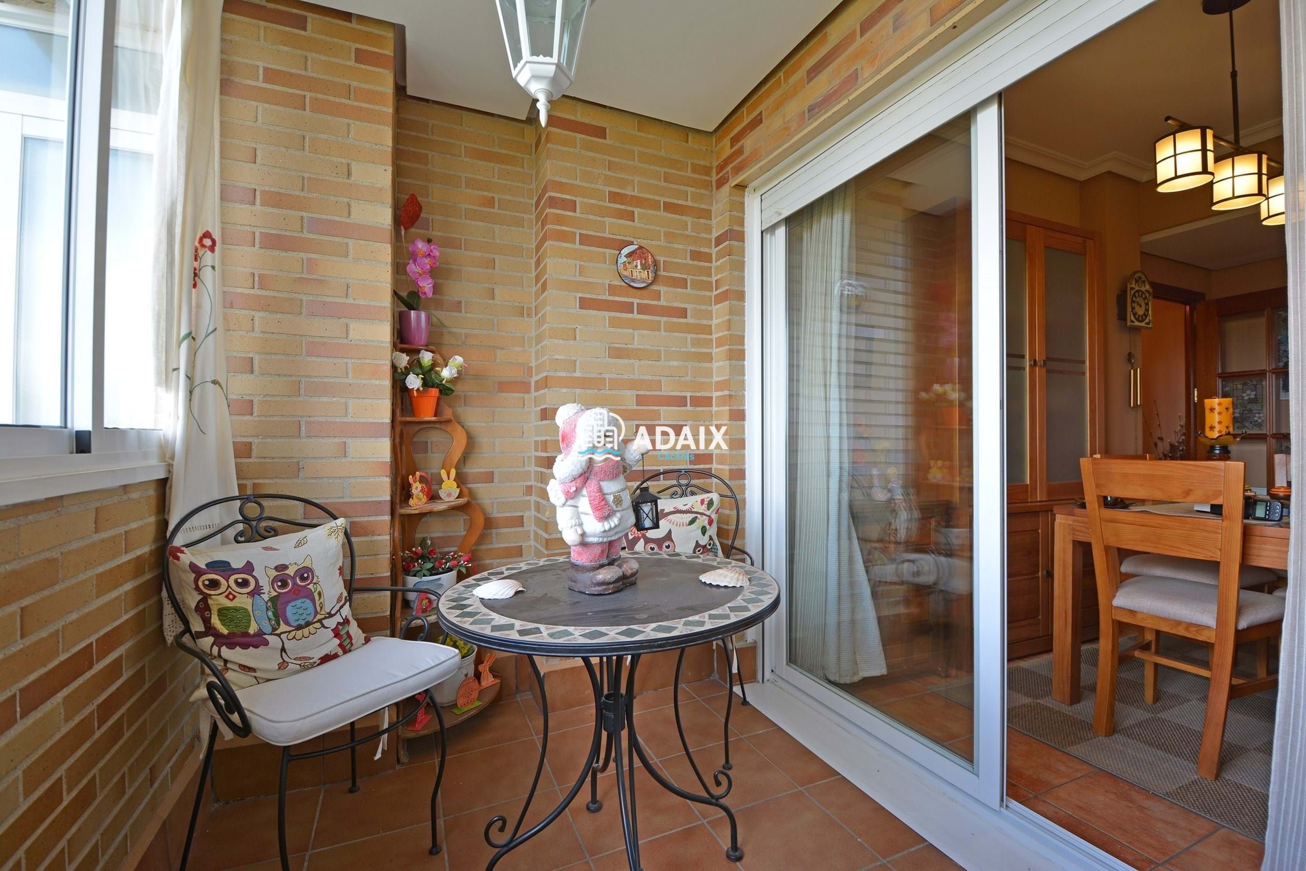 Balcony of Flat for sale in Cáceres Capital  with Heating, Terrace and Swimming Pool