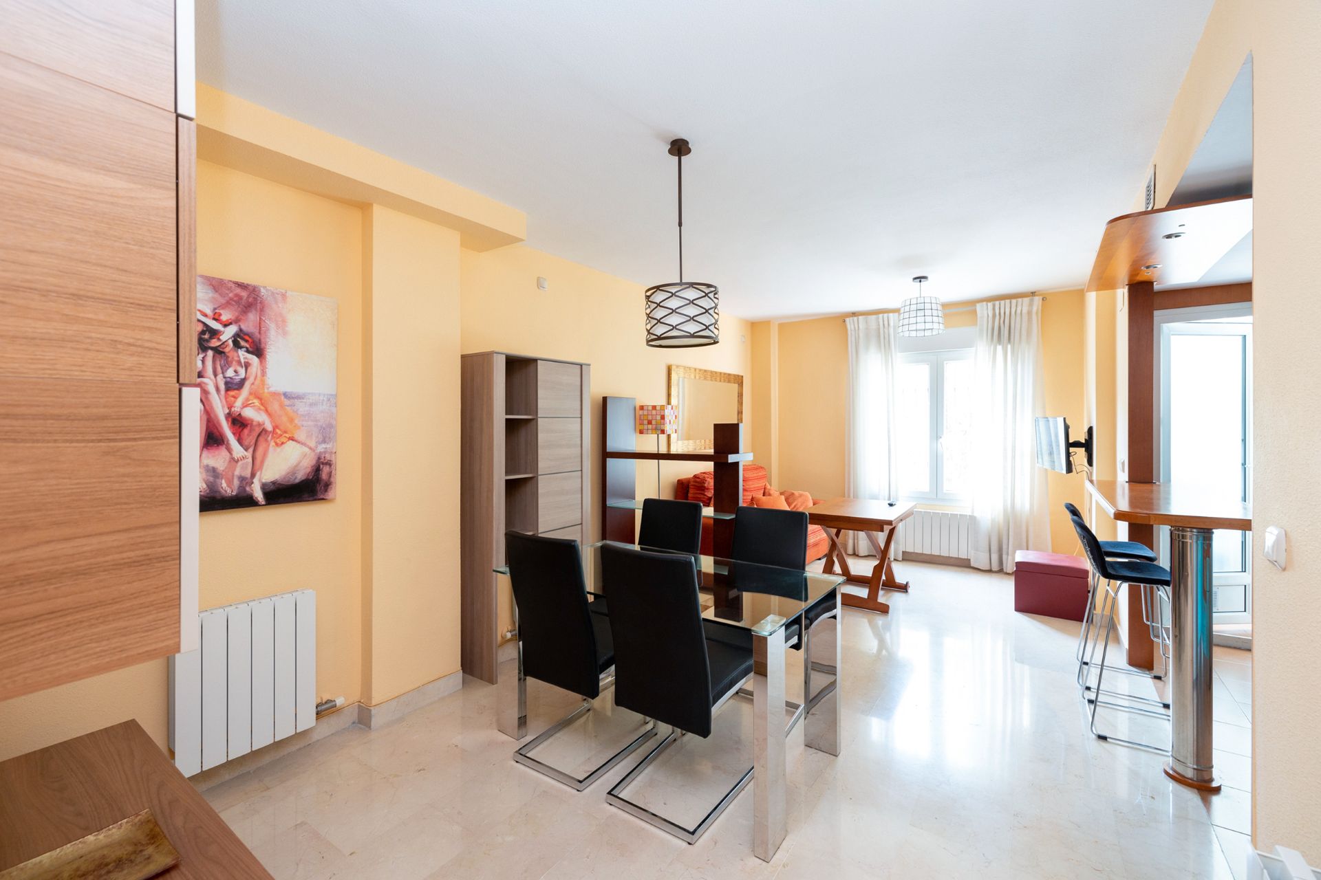 Living room of Apartment to rent in  Granada Capital  with Air Conditioner, Furnished and Oven