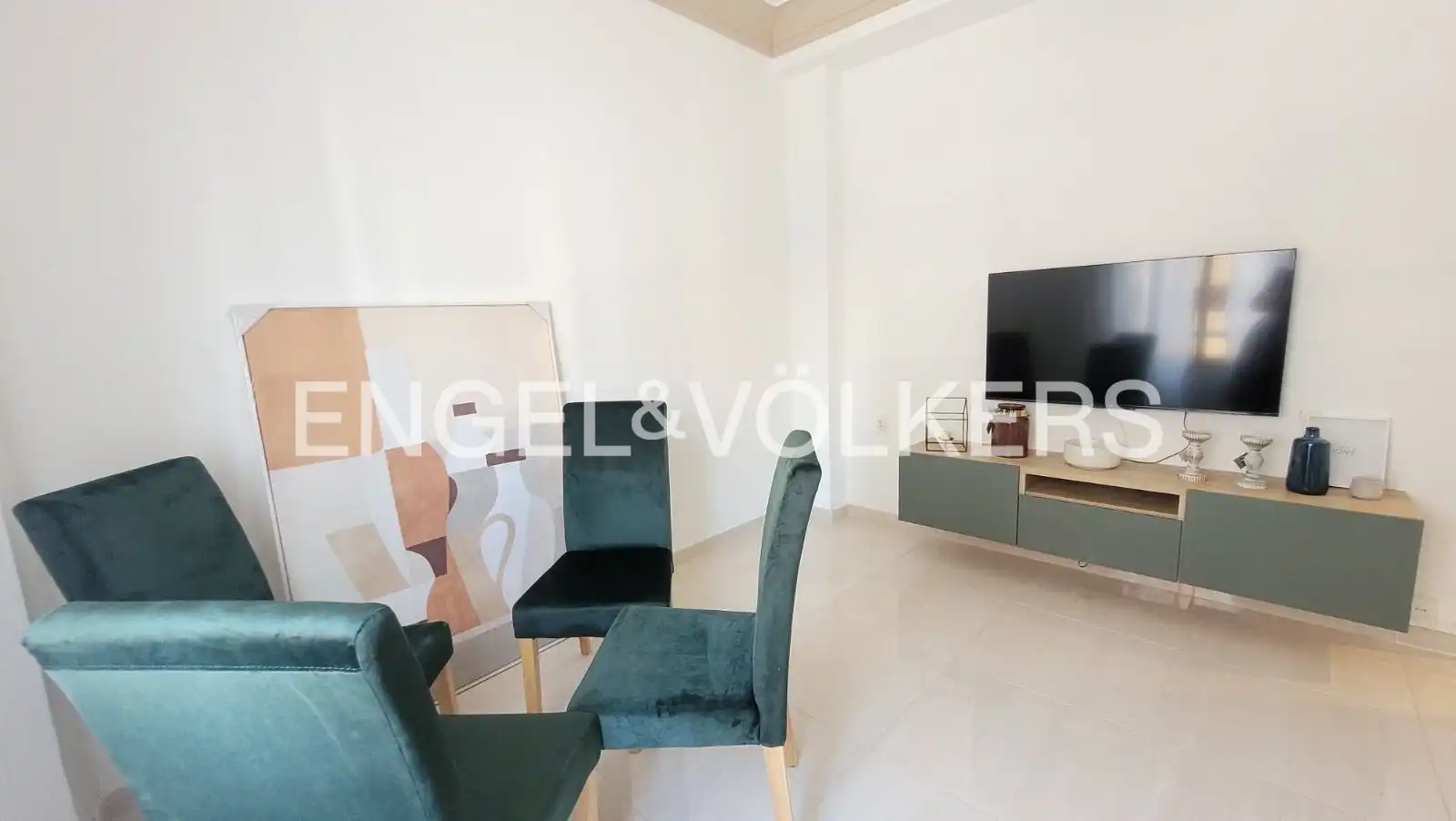 Living room of Flat for rent in Valencia  with Air Conditioner and Heating