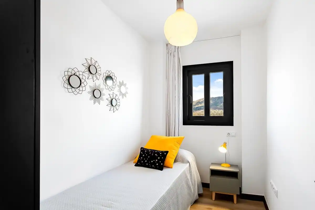 Schlafzimmer von Erdgeschoss zum Verkauf in Mijas mit Klimaanlage, Terrasse und Schwimmbad