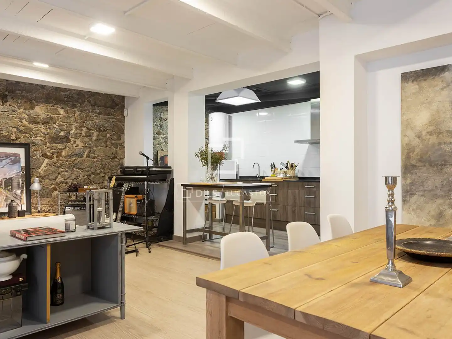 Cuina de Loft en venda en Barcelona amb Calefacció, Parquet i Terrassa