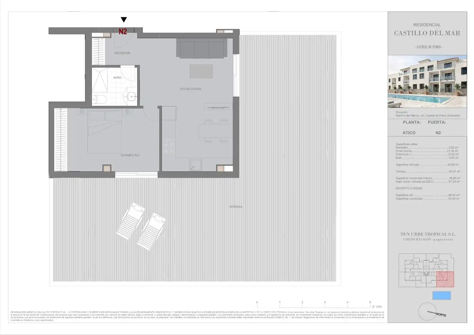 Ático en venta en Gualchos con Aire acondicionado, Terraza y Piscina comunitaria