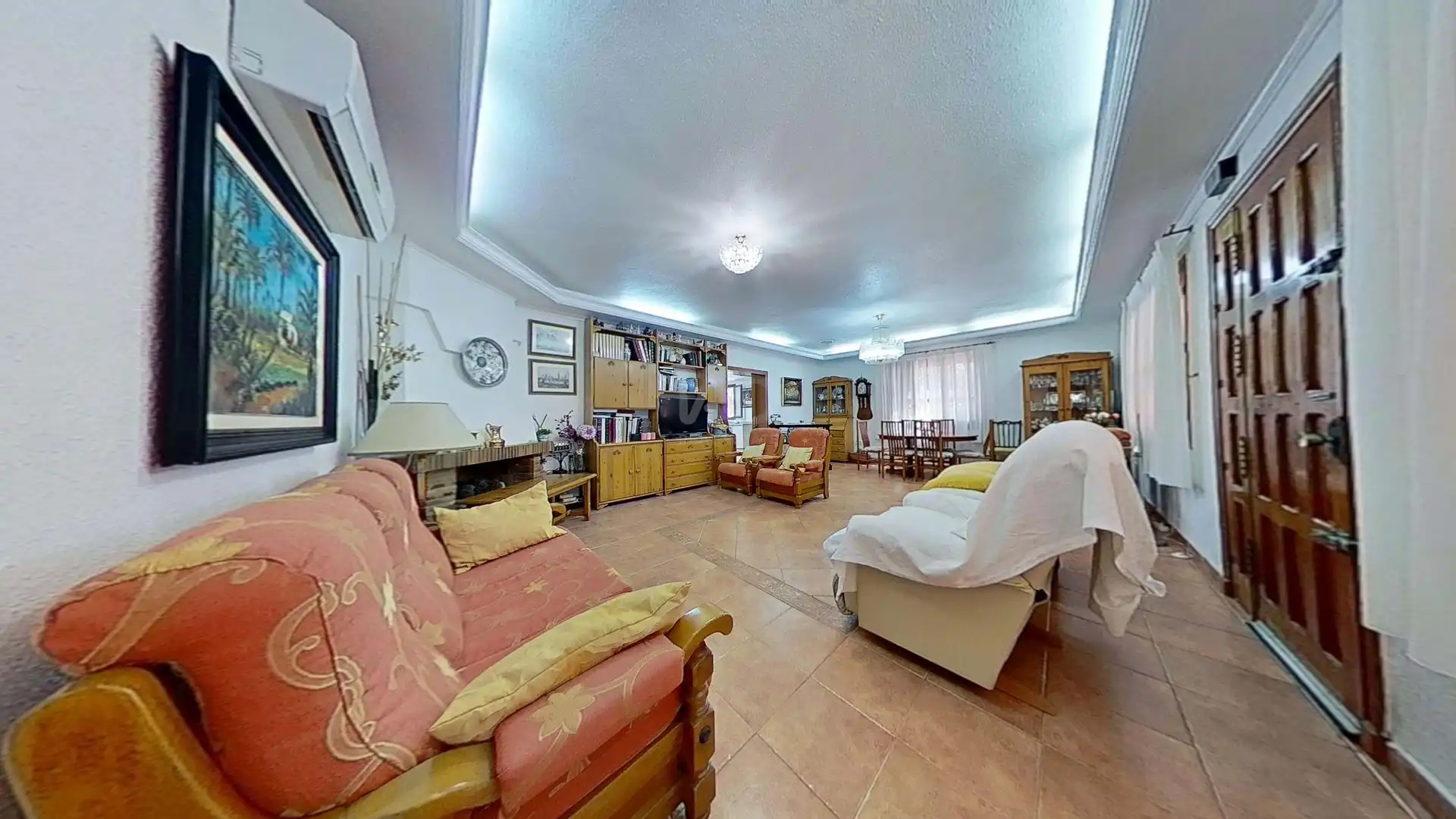 Sala d'estar de Casa o xalet en venda en Elche / Elx amb Aire condicionat, Calefacció i Terrassa