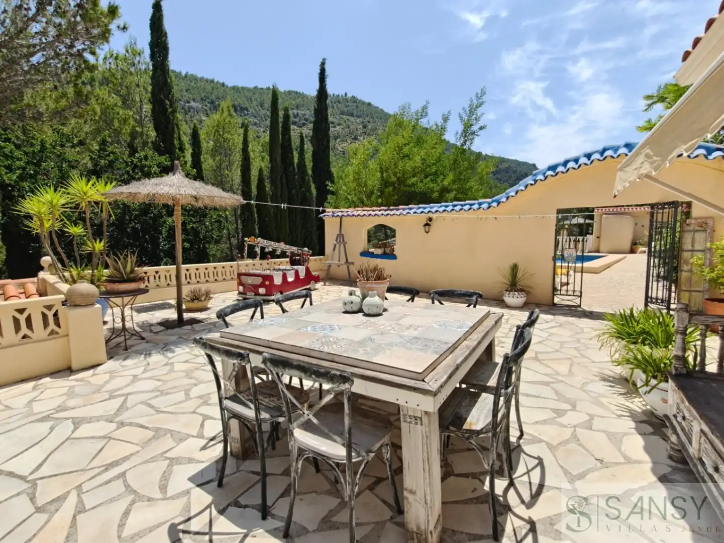 Terrasse von Haus oder Chalet zum Verkauf in Castell de Castells mit Klimaanlage, Terrasse und Abstellraum