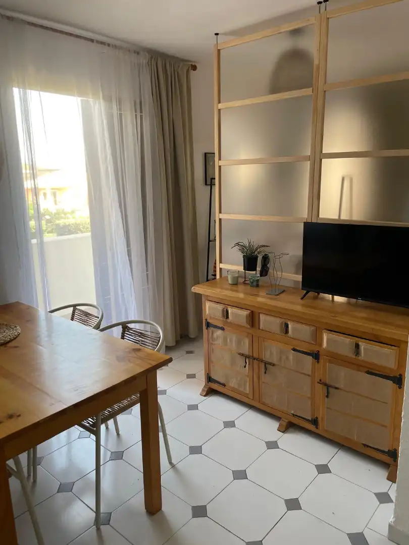 Menjador de Apartament en venda en Peñíscola / Peníscola amb Calefacció, Terrassa i Moblat