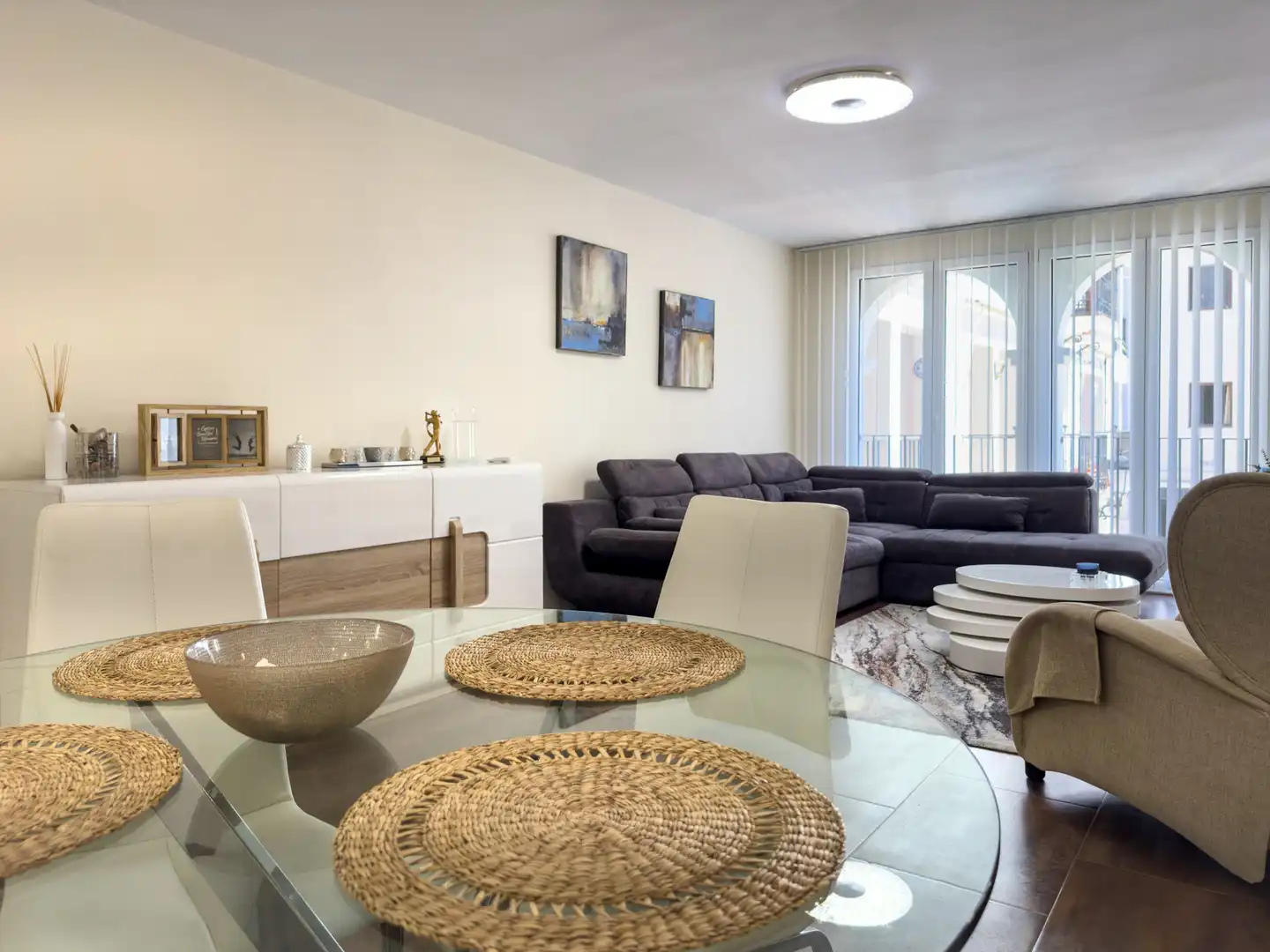 Living room of Apartments for sale in Manilva  with Air Conditioner, Terrace and Furnished