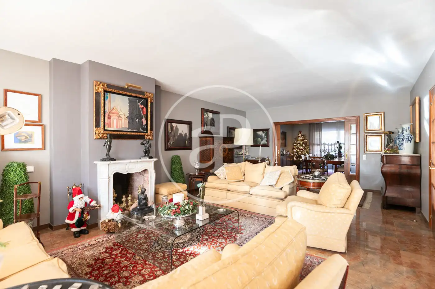 Sala de estar de Piso en venta en Barcelona con Aire acondicionado, Calefacción y Jardín privado
