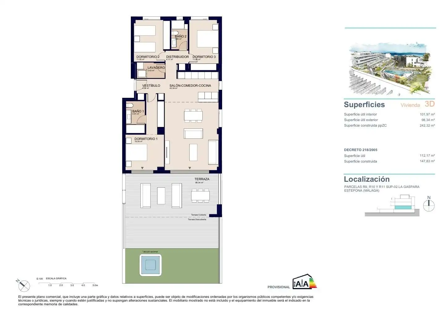 Apartament amb terrassa en venda a Calle Calle de Capri, imagen 17