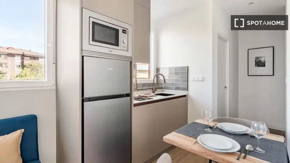 Kitchen of Flat for rent in Madrid  with Air Conditioner, Heating and Furnished