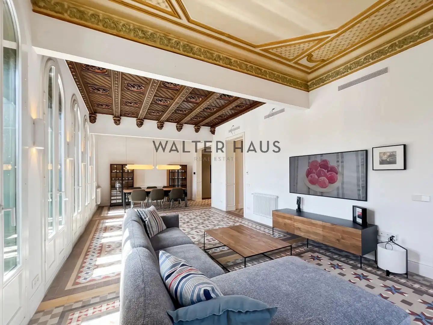 Sala de estar de Piso de alquiler en Barcelona con Aire acondicionado, Calefacción y Terraza