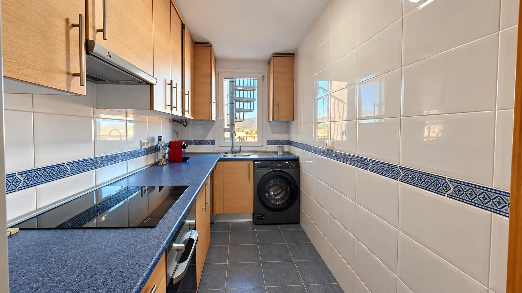Kitchen of Flat for sale in Calpe / Calp  with Air Conditioner, Terrace and Storage room