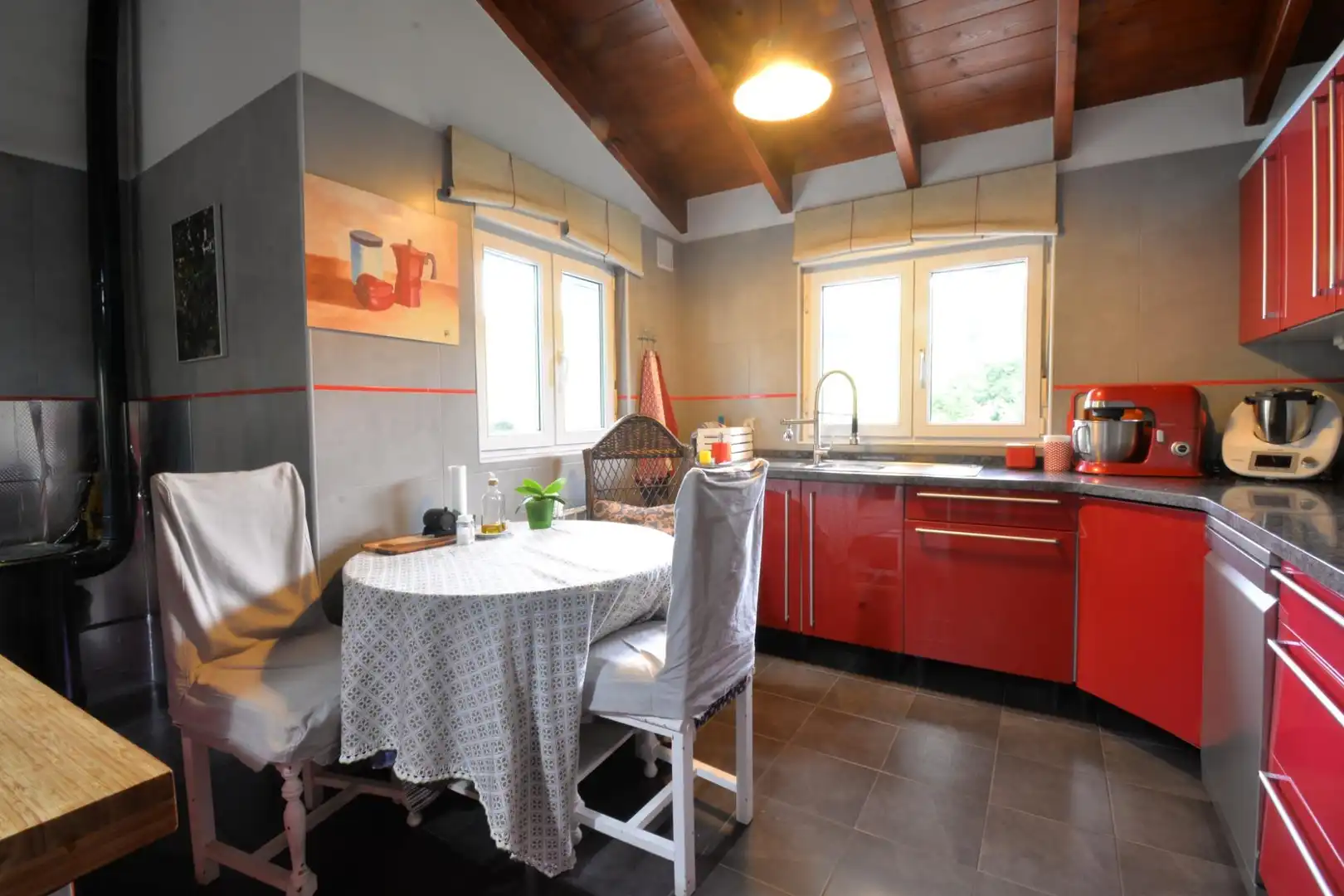 Cocina de Casa o chalet en venta en Langreo con Calefacción, Jardín privado y Terraza