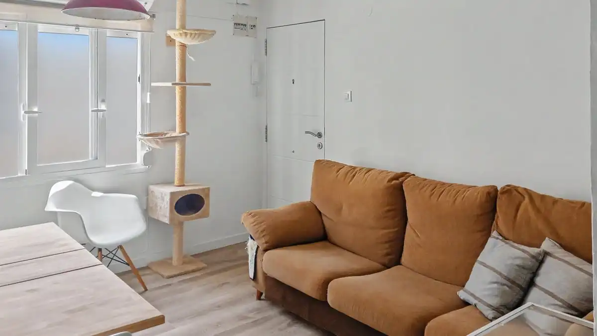 Sala d'estar de Pis en venda en Dénia amb Aire condicionat, Calefacció i Moblat