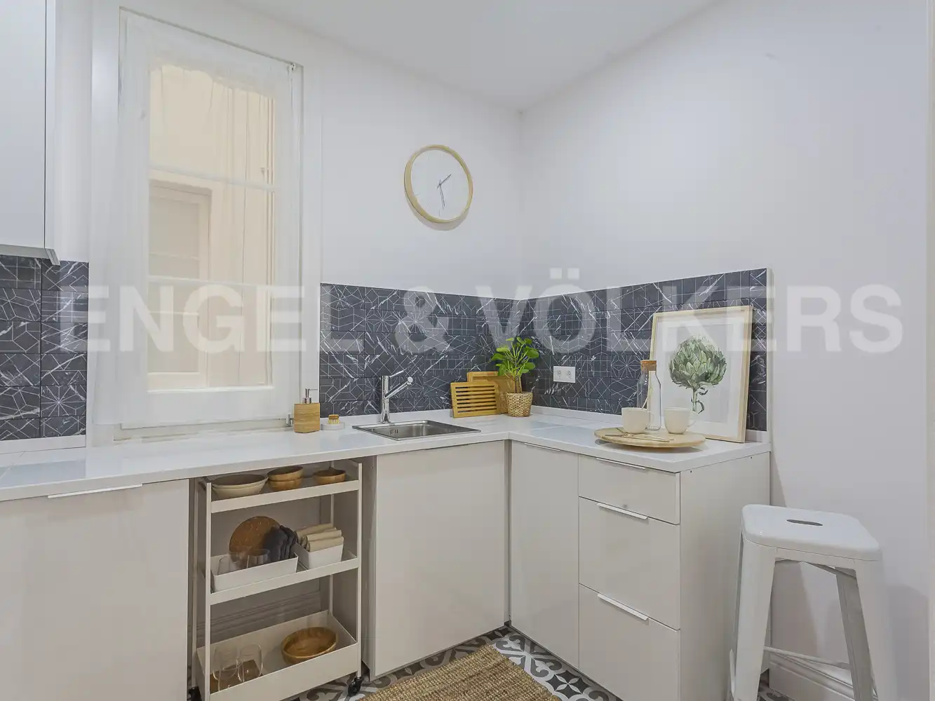 Küche von Wohnung zum Verkauf in Barcelona mit Heizung und Balkon