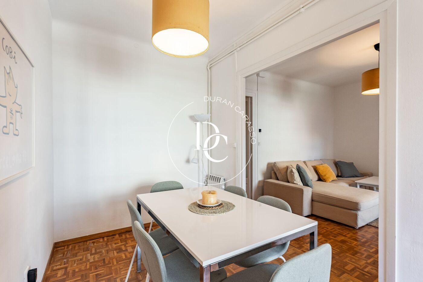 Dining room of Flat for sale in  Barcelona Capital  with Air Conditioner, Heating and Furnished