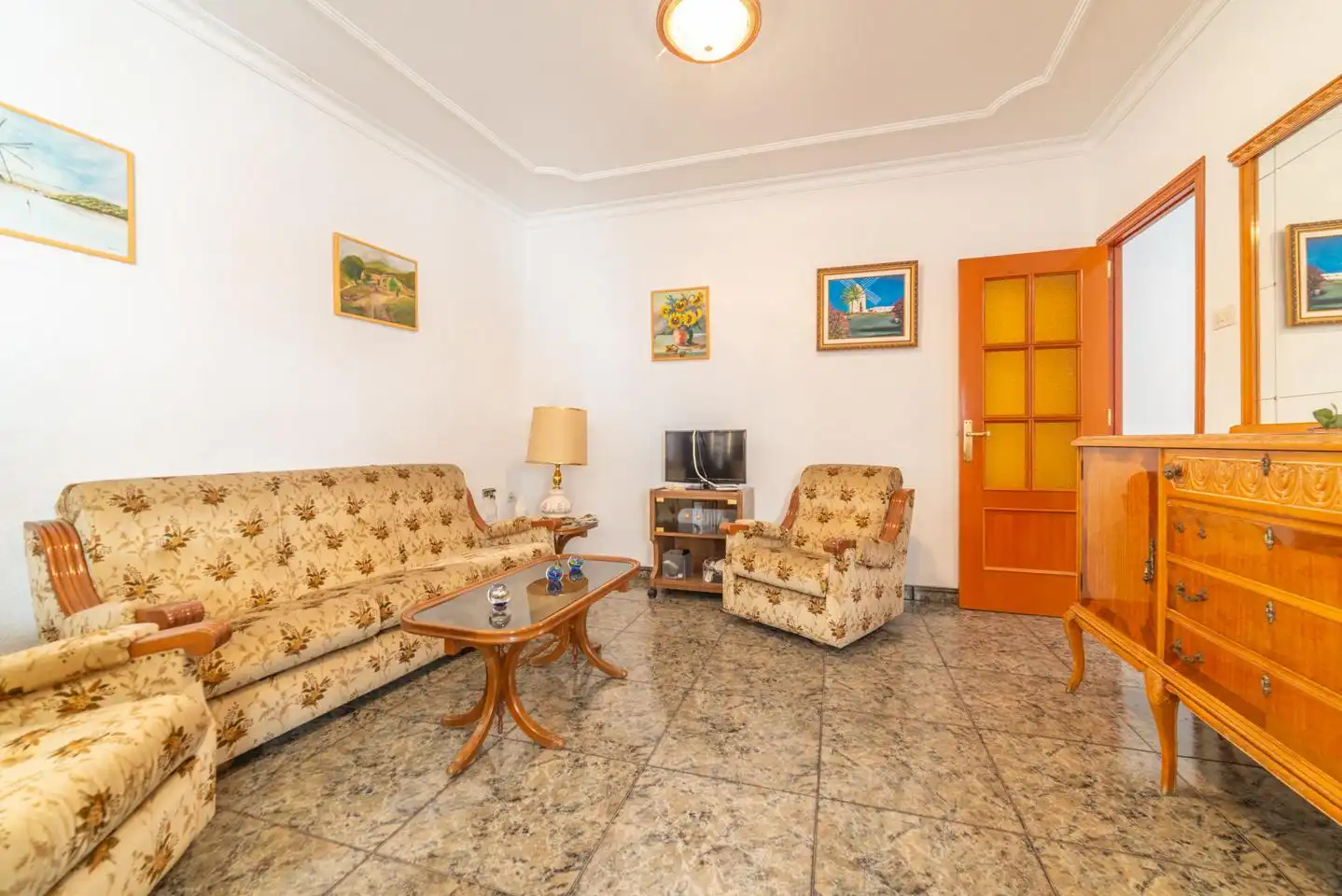Sala d'estar de Casa o xalet en venda en San Pedro del Pinatar amb Aire condicionat, Jardí privat i Terrassa