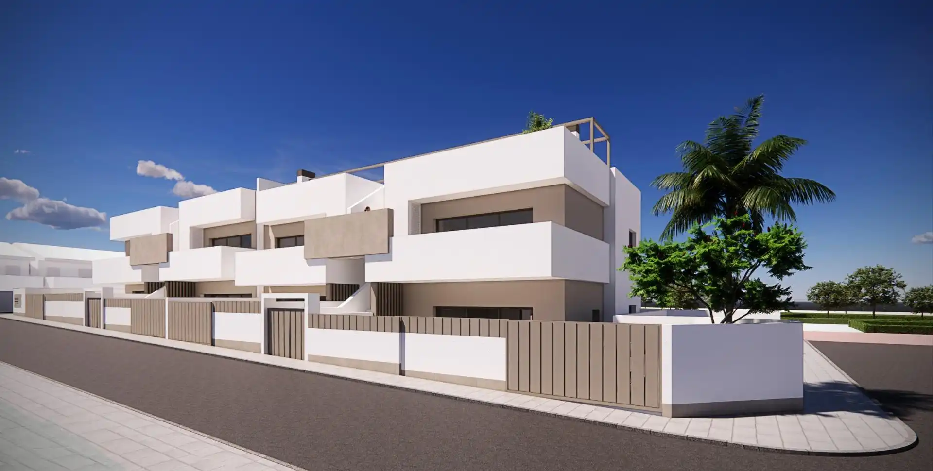 Vista exterior de Casa o xalet en venda en Pilar de la Horadada amb Jardí privat, Terrassa i Piscina