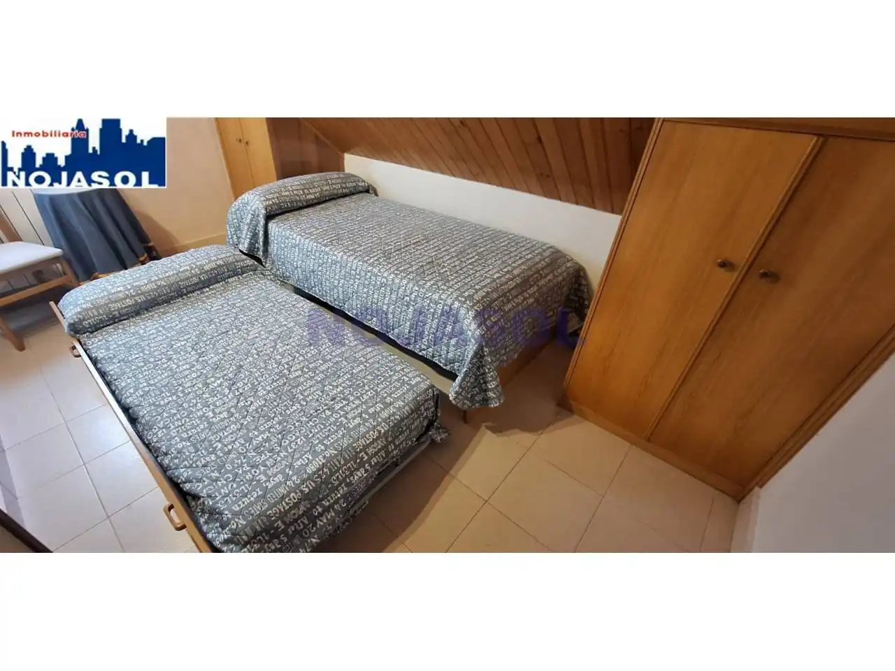 Schlafzimmer von Maisonette zur Miete in Noja mit Heizung, Terrasse und Möbliert