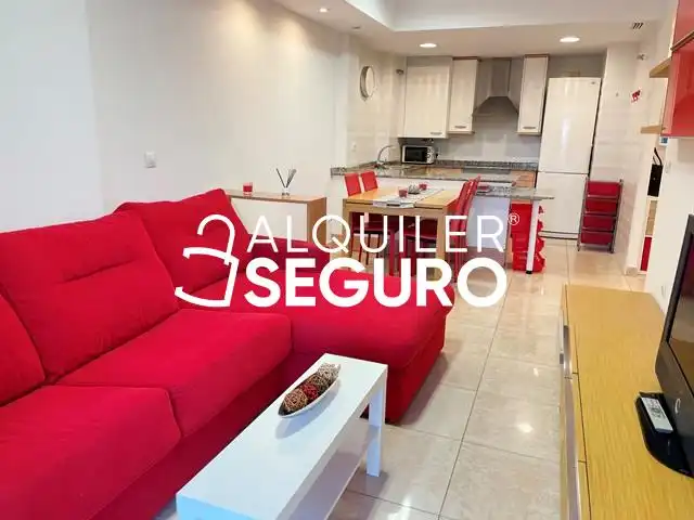 Sala d'estar de Pis de lloguer en Dénia amb Aire condicionat, Terrassa i Traster