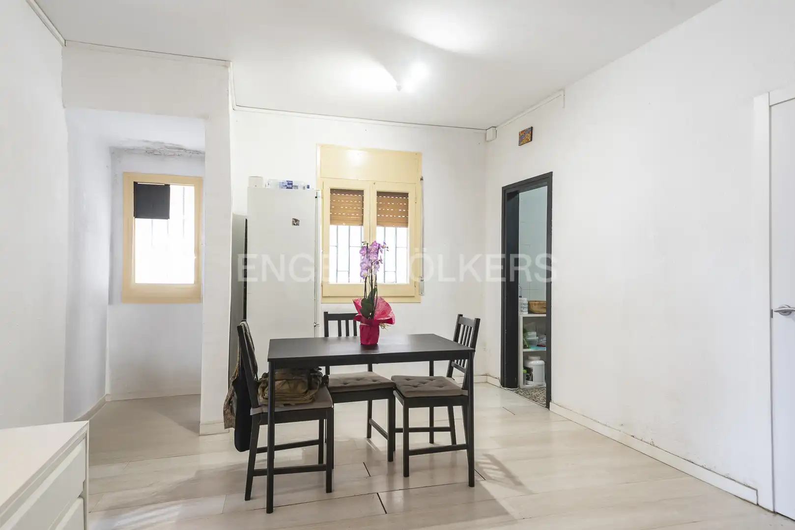 Esszimmer von Wohnung zum Verkauf in Barcelona mit Heizung, Parkett und Terrasse