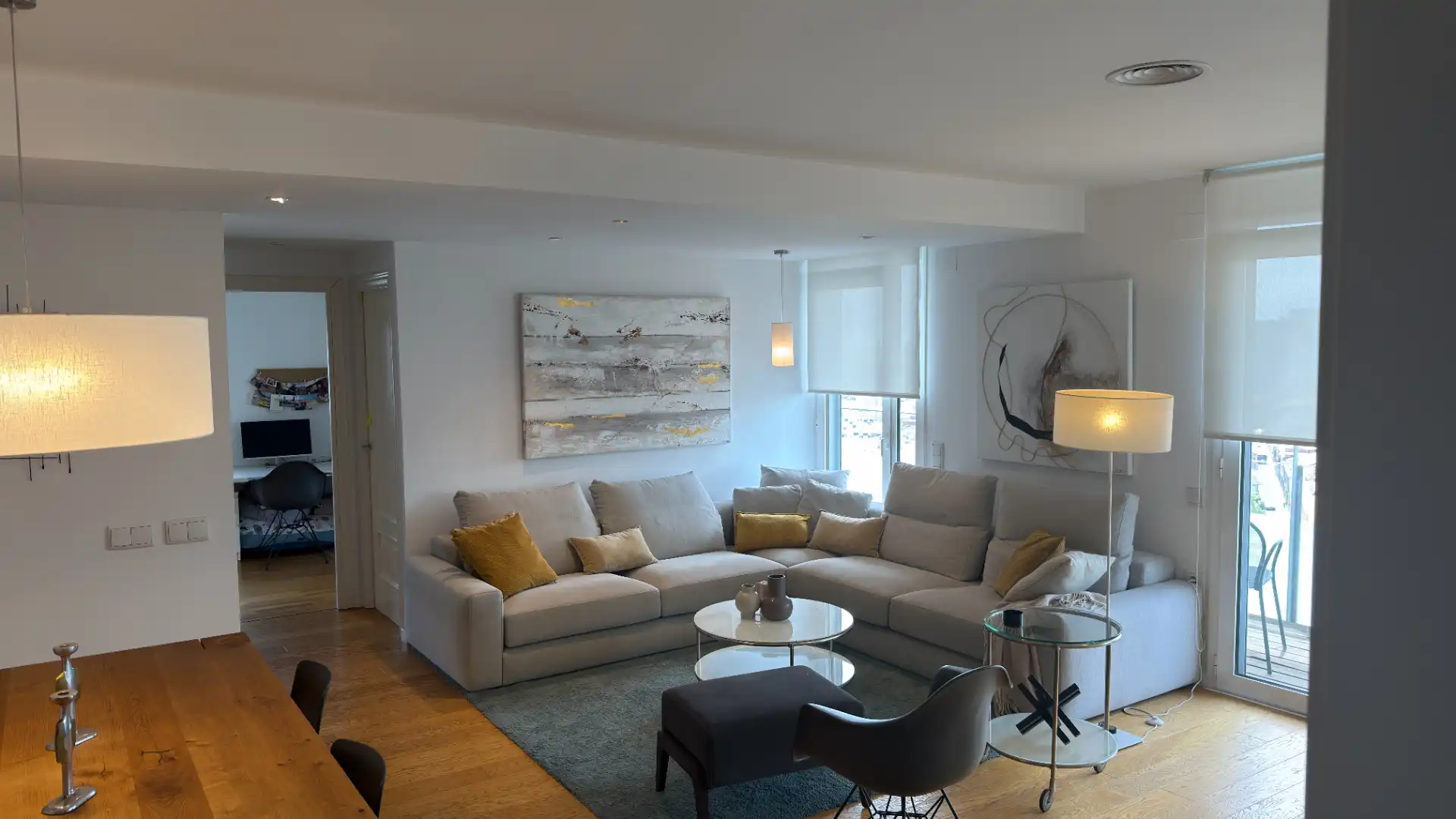 Living room of Flat for sale in Terrassa  with Air Conditioner, Heating and Parquet flooring