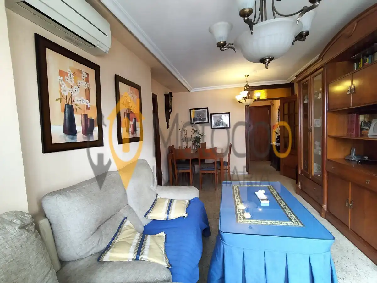 Living room of Flat for sale in Sevilla  with Air Conditioner, Heating and Furnished