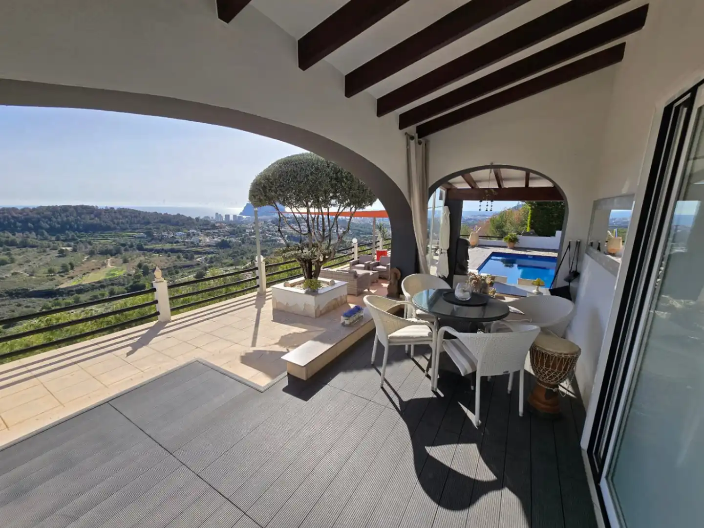 Terraza de Casa o chalet en venta en Calpe / Calp con Aire acondicionado, Calefacción y Jardín privado