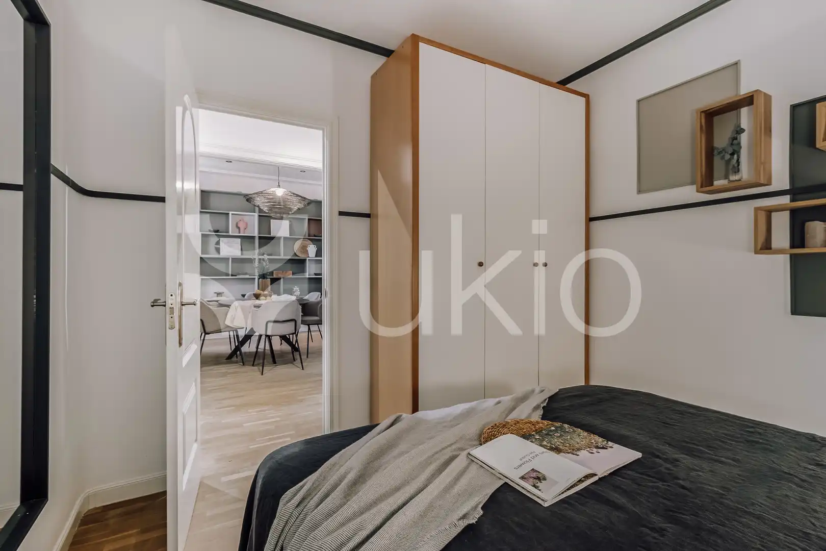Schlafzimmer von Wohnungen zur Miete in Madrid mit Klimaanlage, Heizung und Möbliert