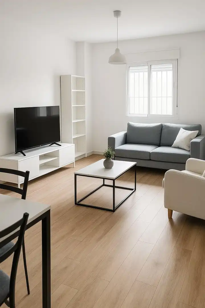 Sala d'estar de Casa o xalet en venda en Villanueva del Río y Minas amb Aire condicionat, Jardí privat i Terrassa